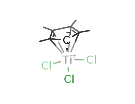 Molecular Structure of 12129-06-5 (Pentamethylcyclopentadienyltitanium trichloride)