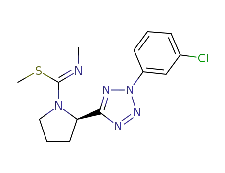 (R,Z)-2-[2-(3-chloro-phenyl)-2H-tetrazol-5-yl]-N-methyl-pyrrolidine-1-carboximidothioic acid methyl ester