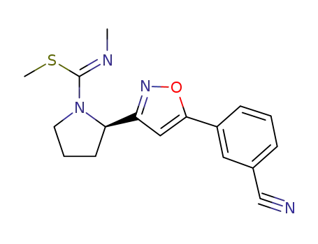(R)-2-[5-(3-Cyano-phenyl)-isoxazol-3-yl]-N-methyl-pyrrolidine-1-carboximidothioic acid methyl ester