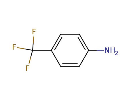 455-14-1,4-Aminobenzotrifluoride,p-Toluidine,a,a,a-trifluoro-(6CI,7CI,8CI);(4-(Trifluoromethyl)phenyl)amine;1-Amino-4-(trifluoromethyl)benzene;4-(Trifluoromethyl)aniline;4-(Trifluoromethyl)benzenamine;4-Amino-a,a,a-benzotrifluoride;NSC 10337;p-(Trifluoromethyl)aniline;p-Amino-a,a,a-trifluorotoluene;p-Aminobenzotrifluoride;p-Trifluoromethylphenylamine;a,a,a-Trifluoro-p-toluidine;4-Aminotrifluorotoluene;