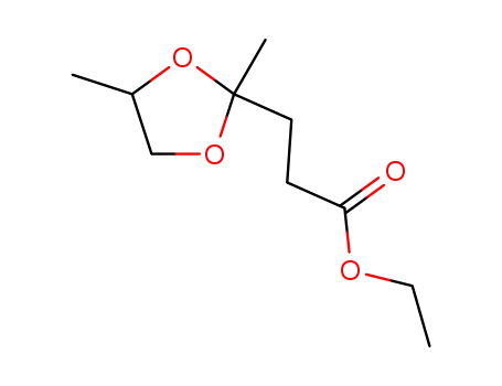 Molecular Structure of 5413-49-0 (2,4-Dimethyl-1,3-dioxolane-2-propionic acid ethyl ester)