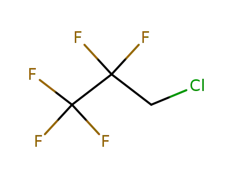 Molecular Structure of 422-02-6 (3-Chloro-1,1,1,2,3-pentafluoropropane)