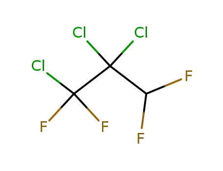 Molecular Structure of 422-32-2 (Propane, 1,2,2-trichloro-1,1,3,3-tetrafluoro-)