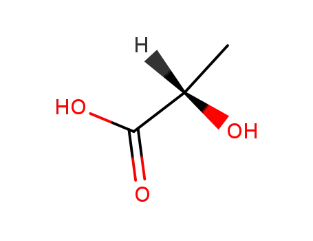Molecular Structure of 79-33-4 (L(+)-Lactic acid)