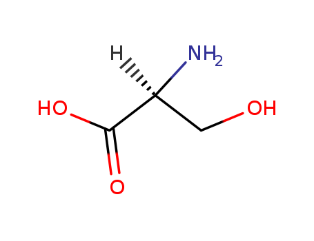 56-45-1,L-Serine,(S)-alpha-Amino-beta-hydroxypropionic acid;Propanoic acid, 2-amino-3-hydroxy-, (S)-;(2S)-2-amino-3-hydroxypropanoic acid;L-2-Amino-3-hydroxypropionic acid;L-(-)-serine;beta-Hydroxyalanine;2-Amino-3-hydroxypropanoic acid, (S)-;alpha-Amino-beta-hydroxypropionic acid;