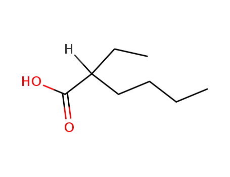 Molecular Structure of 149-57-5 (2-Ethylhexanoic acid)