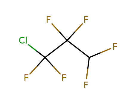 Molecular Structure of 422-55-9 (1-Chloro-1,1,2,2,3,3-hexafluoropropane)