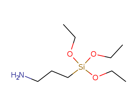 919-30-2,3-Aminopropyltriethoxysilane,gamma-Aminopropyltriethoxysilane;(3-Aminopropyl)triethoxysilane;(gamma-Aminopropyl)triethoxysilane;1-Propanamine, 3-(triethoxysilyl)-;3-(Triethoxysilyl)-1-propanamine;3-Aminopropyltriethoxysilane;4-04-00-04273 (Beilstein Handbook Reference);A 1100;A 1112;AGM-9;APTES;BRN 1754988;HSDB 5767;NSC 95428;Nuca 1100;Propylamine, 3-(triethoxysilyl)-;Silane 1100;Silane amg-9;Silane, (3-aminopropyl)triethoxy-;Silane, gamma-aminopropyltriethoxy-;Silicone A-1100;Triethoxy(3-aminopropyl)silane;Uc-A 1100;3-(Triethoxysilyl)propylamine;γ-Aminopropyltriethoxysilane;