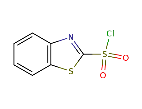 Molecular Structure of 2824-46-6 (1,3-BENZOTHIAZOLE-2-SULFONYL CHLORIDE,97%)