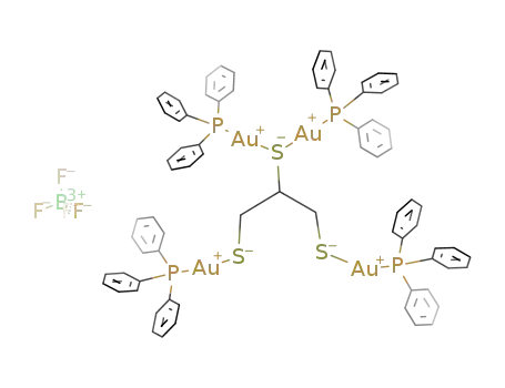 (propane-1,2,3-trithiolato)tetrakis[(triphenylphosphine)gold(I)] tetrafluoroborate