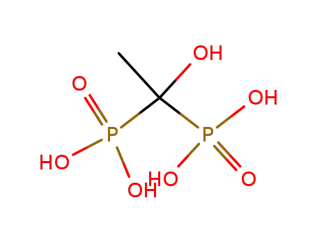 Molecular Structure of 2809-21-4 (1-Hydroxyethane-1,1-diphosphonic Acid)