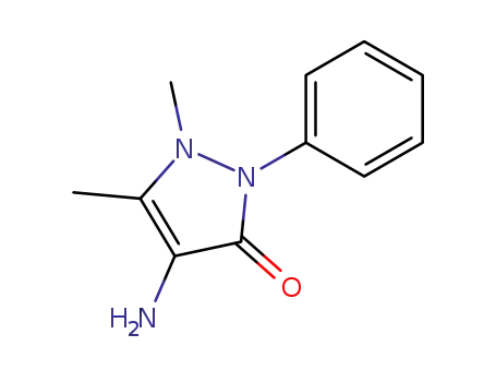 Molecular Structure of 83-07-8 (4-Aminoantipyrine)