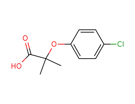 Molecular Structure of 882-09-7 (2-(4-Chlorophenoxy)-2-methylpropionic acid)