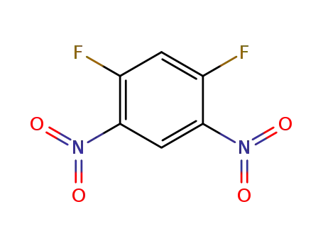 Molecular Structure of 327-92-4 (1,5-Difluoro-2,4-dinitrobenzene)