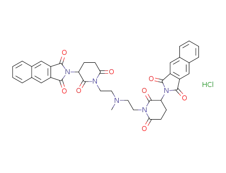 2-(3-(1,3-dioxo-1H-benzo[f]isoindol-2(3H)-yl)-2,6-dioxopiperidin-1-yl)-N-(2-(3-(1,3-dioxo-1H-benzo[f]isoindol-2(3H)-yl)-2,6-dioxopiperidin-1-yl)ethyl)-N-methylethanamine hydrochloride