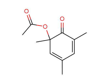Molecular Structure of 4906-82-5 (2,4-Cyclohexadien-1-one, 6-(acetyloxy)-2,4,6-trimethyl-)