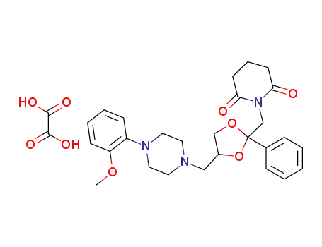 trans-1-{4-[4-(2-methoxyphenyl)piperazin-1-ylmethyl]-2-phenyl-[1,3]dioxolan-2-ylmethyl}piperidine-2,6-dione oxalate