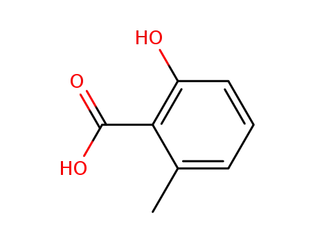 Molecular Structure of 567-61-3 (2-Hydroxy-6-methylbenzoic acid)
