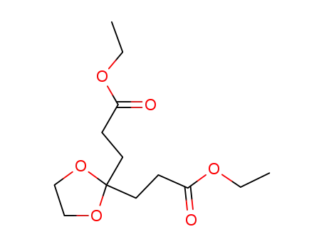 Molecular Structure of 19719-88-1 (1,3-Dioxolane-2,2-dipropanoicacid, 2,2-diethyl ester)