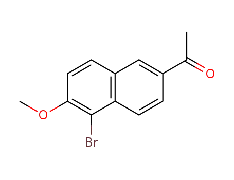 Molecular Structure of 84167-74-8 (2-ACETYL-5-BROMO-6-METHOXYNAPHTHALENE)