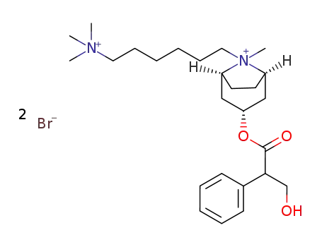 3-[(hydroxy-2-phenylpropanoyl)oxy]-8-methyl-8-[6-(N,N,N-trimethylammonio)hexyl]-8-azabicyclo[3.2.1]octan-8-ium dibromide