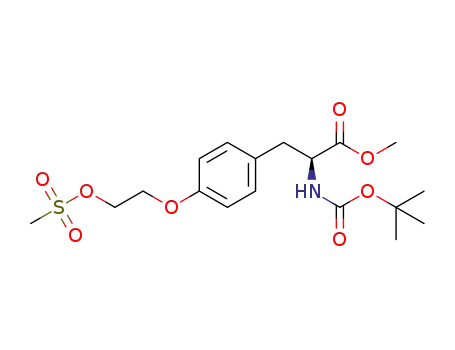 (S)-methyl 2-[(tert-butoxycarbonyl)amino]-3-(4[2{(methylsulfonyl)oxy}ethoxy]phenyl)propanoate