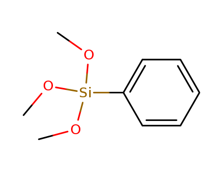2996-92-1,Phenyltrimethoxysilane,Silane,trimethoxyphenyl- (6CI,7CI,8CI,9CI);(Trimethoxysilyl)benzene;A 153(silane derivative);AY 43-040;AZ 6207;Dynasylan 9165;Huls/ Petrarch 04330;KBM 103;LS 2570;LS 2750;NSC 93925;P 0330;PO 330;PTS 31;PhTMO;PhTMS;TSL 8173;Trimethoxyphenylsilane;X 40-175;Z6071;Z 6124;