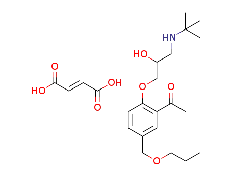 1-{2-[3-(tert-butylamino)-2-hydroxypropoxy]-5-(propoxymethyl)phenyl}ethanone, fumarate salt
