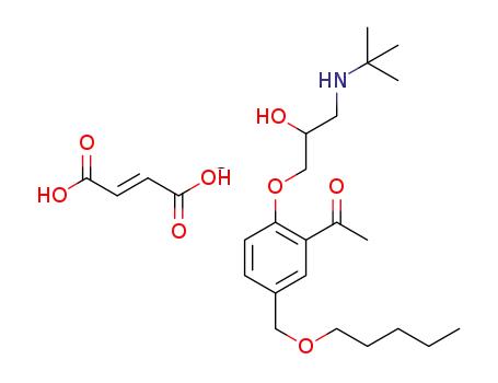 1-{2-[3-(tert-butylamino)-2-hydroxypropoxy]-5-(pentyloxymethyl)phenyl}ethanone, fumarate salt