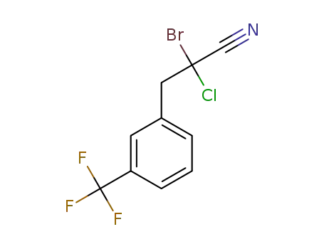 2-bromo-2-chloro-3-[3-(trifluoromethyl)phenyl]propanenitrile