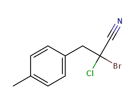 2-bromo-2-chloro-3-(4-methylphenyl)propanenitrile