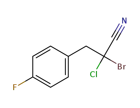 2-bromo-2-chloro-3-(4-fluorophenyl)propanenitrile