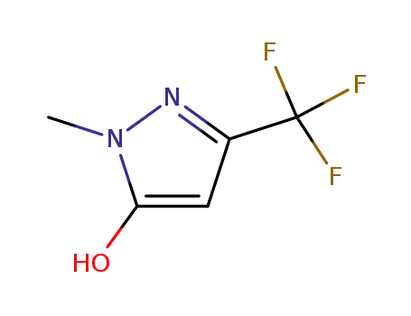 Molecular Structure of 122431-37-2 (1-Methyl-3-(trifluoromethyl)-1H-pyrazol-5-ol)
