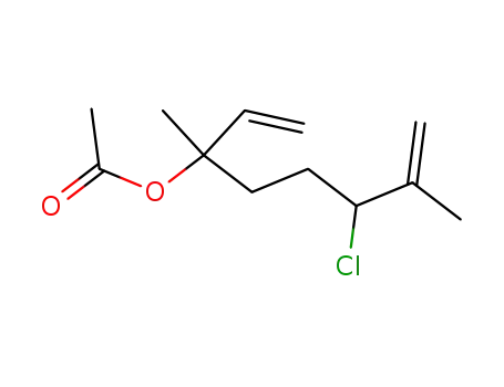 Molecular Structure of 79421-89-9 (1,7-Octadien-3-ol, 6-chloro-3,7-dimethyl-, acetate)