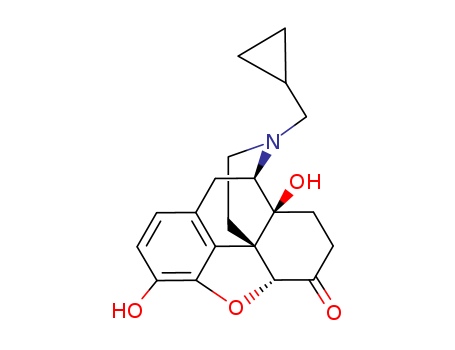 16590-41-3,Naltrexone,Morphinan-6-one,17-(cyclopropylmethyl)-4,5a-epoxy-3,14-dihydroxy- (8CI); 1-N-Cyclopropylmethyl-7,8-dihydro-14-hydroxynormorphinone;Depotrex; EN 1639; N-Cyclopropylmethylnoroxymorphone; Naltrel; Naltrexone;Nemexin; ReVia; Trexonil; UM 792; Vivitrex; Vivitrol