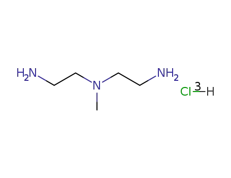 Molecular Structure of 70578-32-4 (1,2-Ethanediamine, N-(2-aminoethyl)-N-methyl-, trihydrochloride)