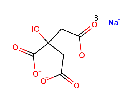 Molecular Structure of 68-04-2 (Sodium citrate)