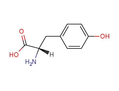 60-18-4,L-Tyrosine,(-)-alpha-Amino-p-hydroxyhydrocinnamic acid;Benzenepropanoic acid, alpha-amino-4-hydroxy-, (S)-;beta-(p-Hydroxyphenyl)alanine;4-Hydroxy-L-phenylalanine;Propanoic acid, 2-amino-3-(4-hydroxyphenyl)-(S)-;alpha-Amino-beta-(4-hydroxyphenyl)propionic acid;Benzenepropanoic acid, .alpha.-amino-4-hydroxy-, (S)-;Tyrosine (USP);2-Amino-3-(4-hydroxyphenyl)propanoic acid-(S)-;Tyrosinum [Latin];L-2-Amino-3-p-hydroxyphenylpropanoic acid;Tirosina [Spanish];Tyrosine, L-;alpha-Amino-p-hydroxyhydrocinnamic acid, (-)-;Tyrosine, L- (8CI);2-Amino-3-(p-hydroxyphenyl)propionic acid;L-Tyrosine (JAN);3-(p-Hydroxyphenyl)alanine;2-Amino-3-(4-hydroxyphenyl)propanoic acid, (S)-;(2S)-2-azaniumyl-3-(4-hydroxyphenyl)propanoate;(S)-2-Amino-3-(p-hydroxyphenyl)propionic acid;(S)-3-(p-Hydroxyphenyl)alanine;(S)-alpha-Amino-4-hydroxybenzenepropanoic acid;Tyrosine [USAN:INN];Propanoic acid, 2-amino-3-(4-hydroxyphenyl)-, (S)-;L-Tyrosine (9CI);(2S)-2-amino-3-(4-hydroxyphenyl)propanoic acid;3-(4-Hydroxyphenyl)-L-alanine;H-Tyr-OH;
