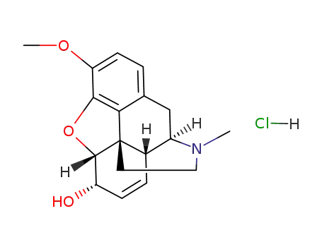 Molecular Structure of 1422-07-7 (CODEINE HYDROCHLORIDE)