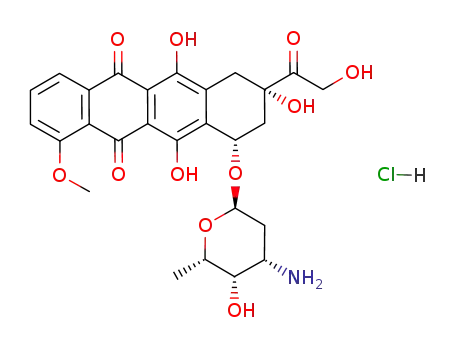 (7S,9S)-7-[(2R,4S,5S,6S)-4-amino-5-hydroxy-6-methyloxan-2-yl]oxy-6,9,11-trihydroxy-9-(2-hydroxyacetyl)-4-methoxy-8,10-dihydro-7H-tetracene-5,12-dione;hydron;chloride