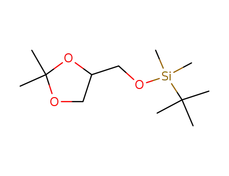 Molecular Structure of 99605-29-5 (Silane,
[(2,2-dimethyl-1,3-dioxolan-4-yl)methoxy](1,1-dimethylethyl)dimethyl-)