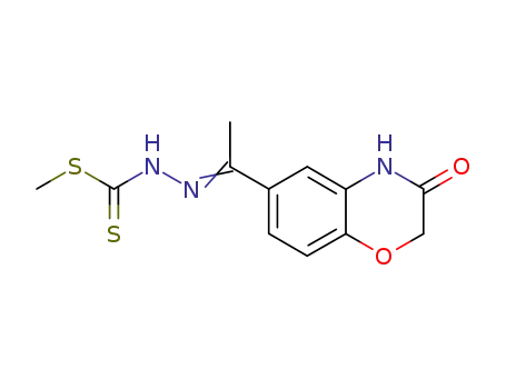 Methyl 3-<(3-oxo-2H,1,4-benzoxazin-6-yl)-ethylidene>hydrazinecarbodithioate