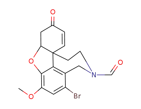 Molecular Structure of 122584-14-9 (4a,5,9,10,11,12-hexahydro-1-bromo-3-methoxy-11-formyl-6H-benzofuro[3a,3,2-ef
][2]benzazepin-6-one)
