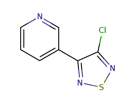 Molecular Structure of 131986-28-2 (3-CHLORO-4-(PYRIDIN-3-YL)-1,2,5-THIADIAZOLE)