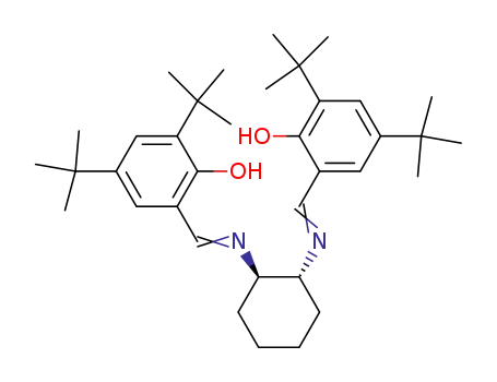Molecular Structure of 151433-25-9 (Phenol,
2,2'-[(1R,2R)-1,2-cyclohexanediylbis(nitrilomethylidyne)]bis[4,6-bis(1,1-
dimethylethyl)-)