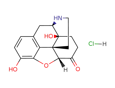(-)-4,5α-epoxy-3,14-dihydroxymorphinan-6-one hydrochloride