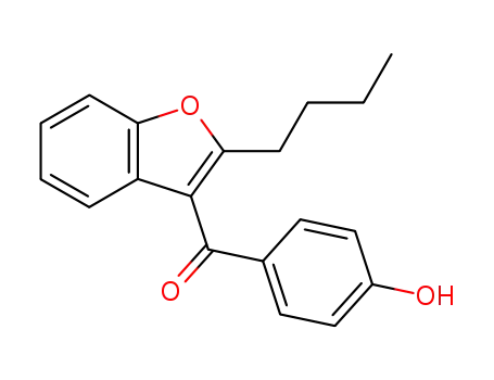 Molecular Structure of 52490-15-0 (2-Butyl-3-(4-hydroxybenzoyl)benzofuran)