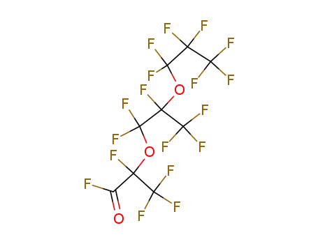 Molecular Structure of 2641-34-1 (2,5-BIS(TRIFLUOROMETHYL)-3,6-DIOXAUNDECAFLUORONONANOYL FLUORIDE)