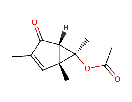 (RS)-6-exo-Acetoxy-3,5,6-trimethylbicyclo<3.1.0>hex-3-en-2-on
