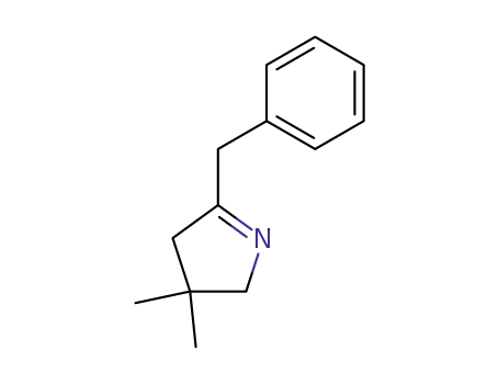 Molecular Structure of 116673-95-1 (5-Benzyl-3,4-dihydro-3,3-dimethyl-2H-pyrrole)
